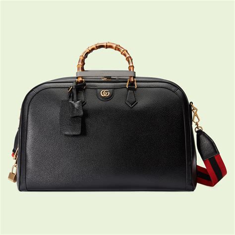 black leather gucci duffle bag|Gucci duffle bag outlet.